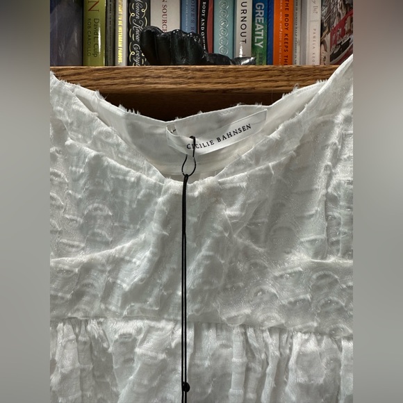 NWT Cecilie Bahnsen Heather pleated broderie midi dress - Picture 6 of 9